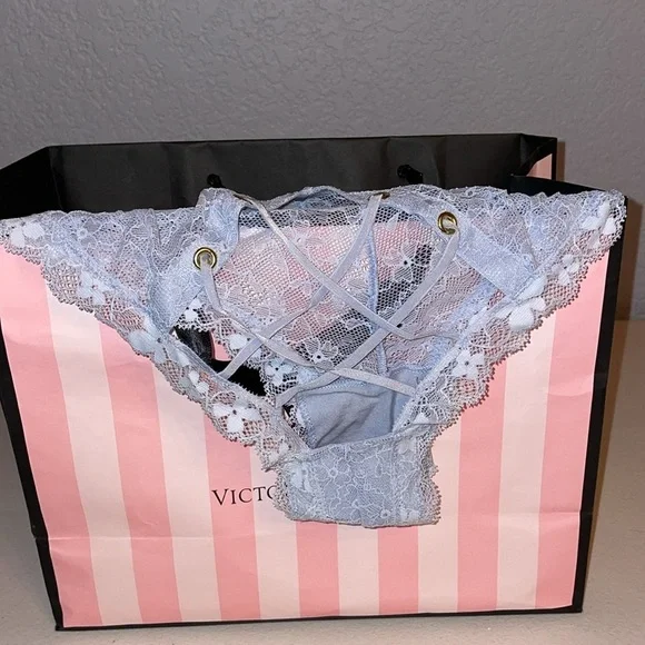 Victoria’s Secret Panty powder blue lace panty VS Panties 🆕 Corset back xl - Picture 3 of 3